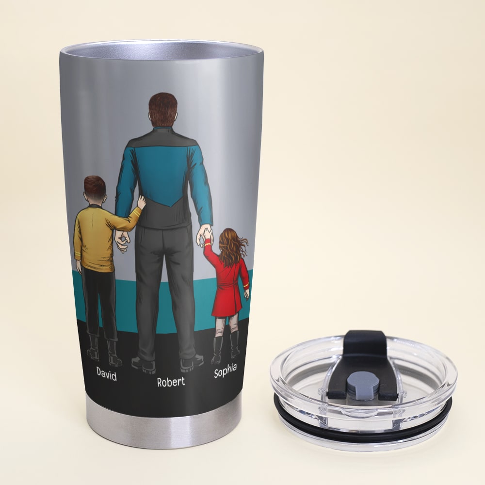 Personalized 'Number One Dad' Tumbler - Star-Inspired Design