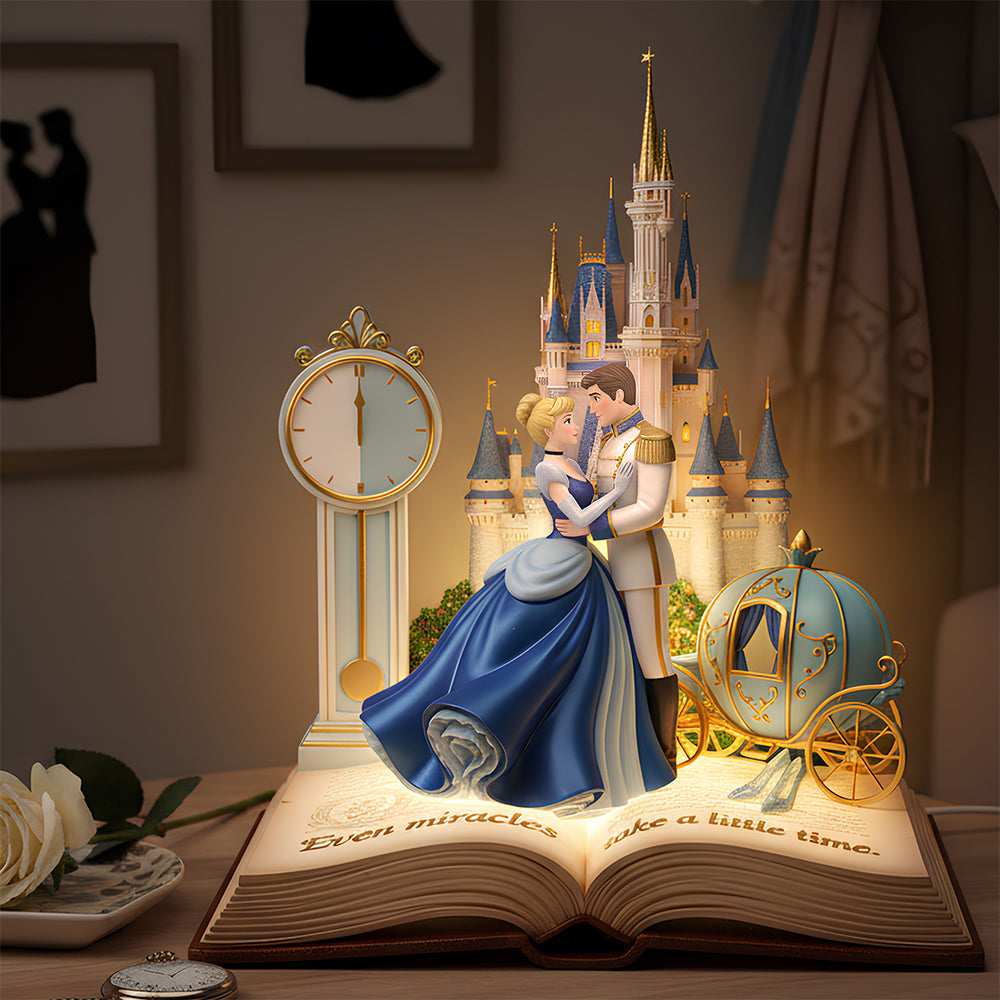 Even Miracles Take a Little Time - Romantic Couple Acrylic Light Box - Personalized Gifts for Couples Light Box PopCulturePrints