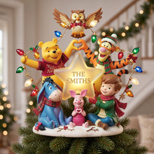 Load image into Gallery viewer, "Celebrate Togetherness with Woodland Friends!" - Personalized Christmas Tree Topper - Gift for Families, Kids, and Loved Ones
