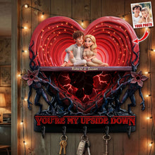 Load image into Gallery viewer, You're My Upside Down - Horror World Couple Acrylic Key Hanger | Customized Gift for Couples Key Hanger PopCulturePrints
