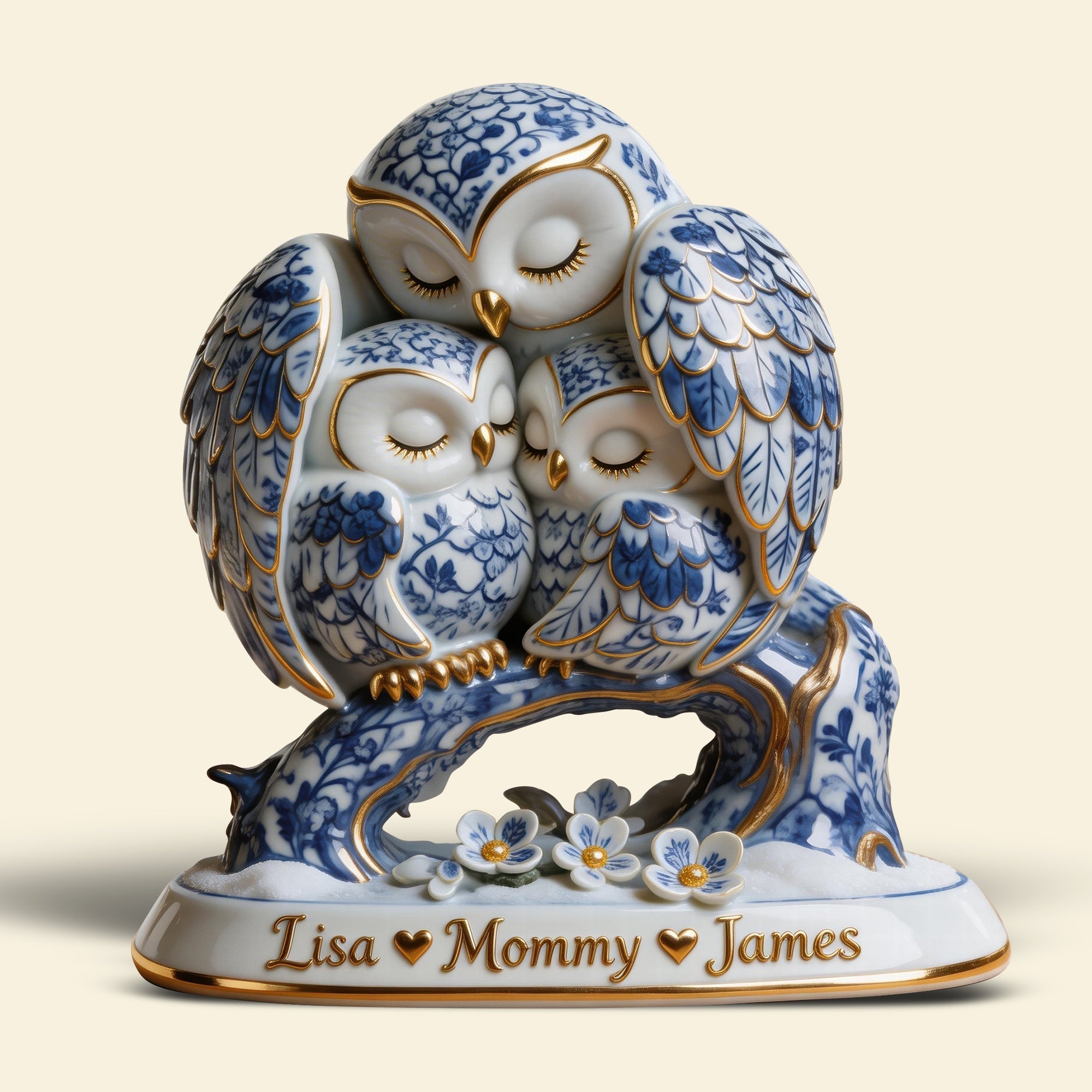 Cherished Moments – Protective Owl Mom Plaque - Personalized Gift for Moms, Grandma & Special Women Shaped Plaques PopCulturePrints