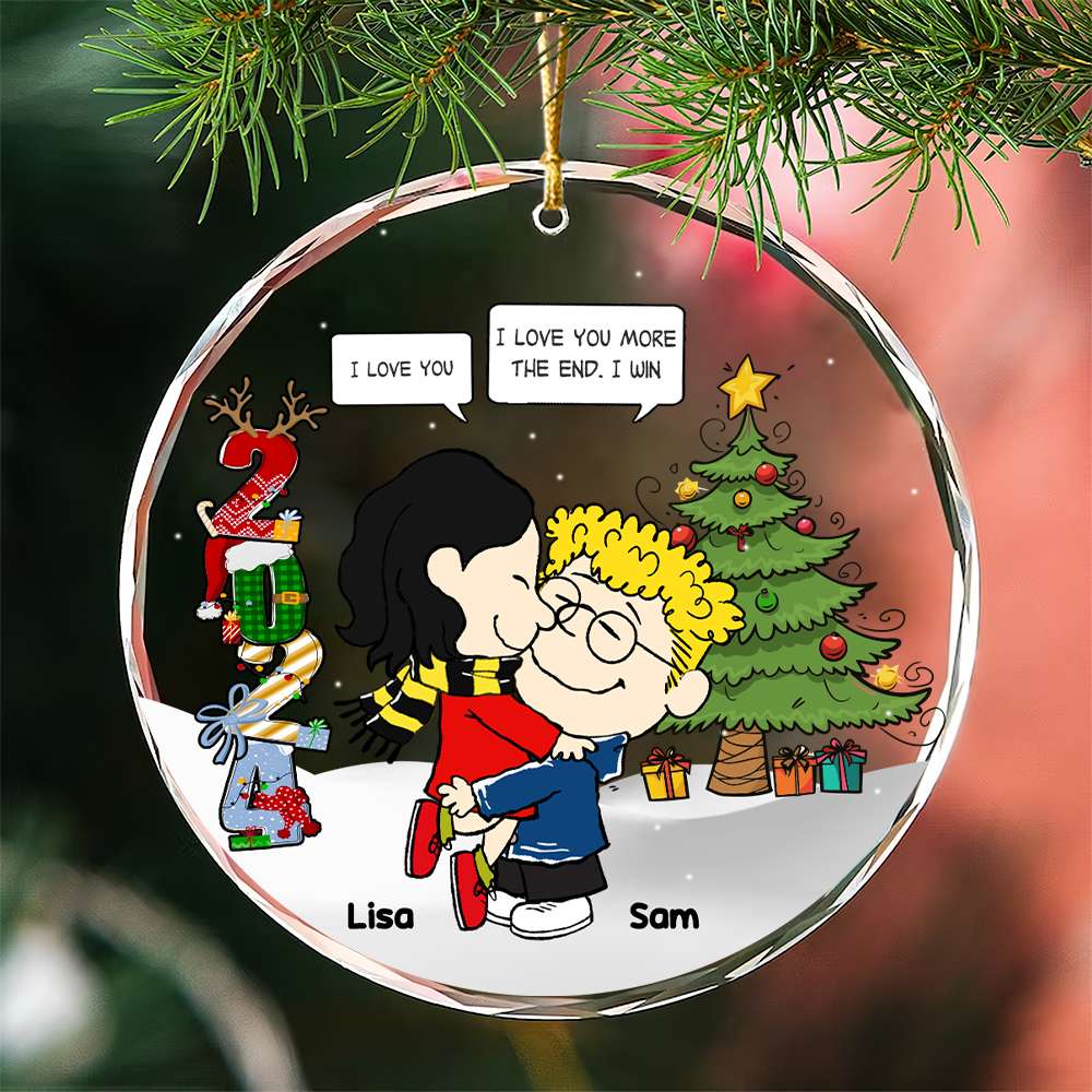 Personalized Christmas Suncatcher Ornament for Moms - Festive Family Design