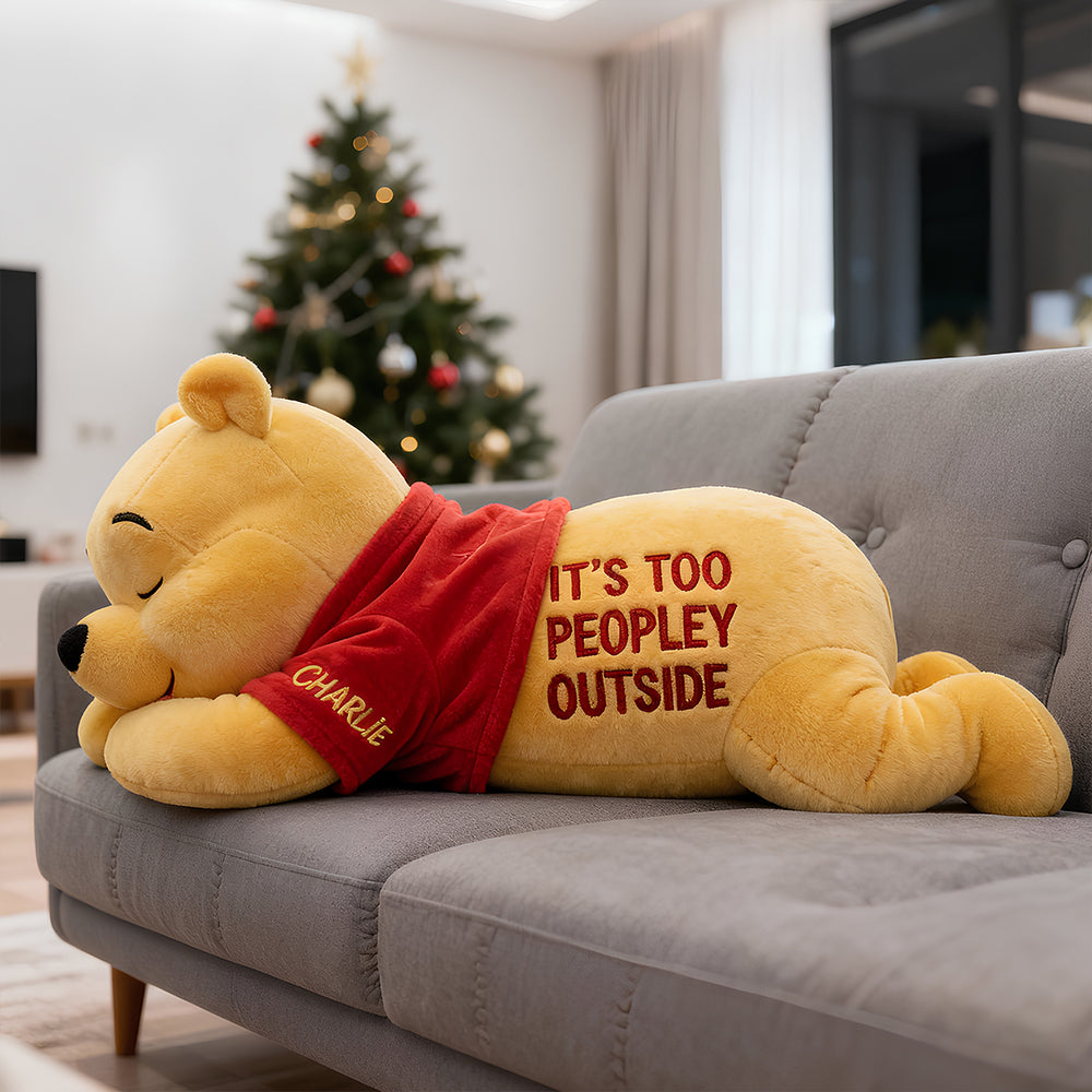 “It’s Too Peopley Outside” - Cute Lazy Pillow - Personalized Gift for Introverts and Couch Potatoes Pillow PopCulturePrints