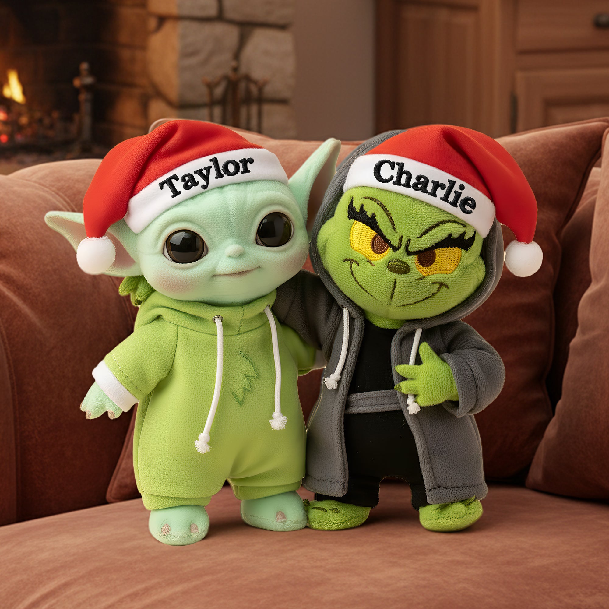 "Spread Holiday Cheer with Cute & Cheeky Friends" - Personalized Holiday Pillow for Friends Pillow PopCulturePrints