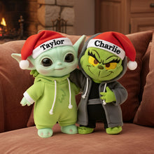 Load image into Gallery viewer, &quot;Spread Holiday Cheer with Cute &amp; Cheeky Friends&quot; - Personalized Holiday Pillow for Friends Pillow PopCulturePrints
