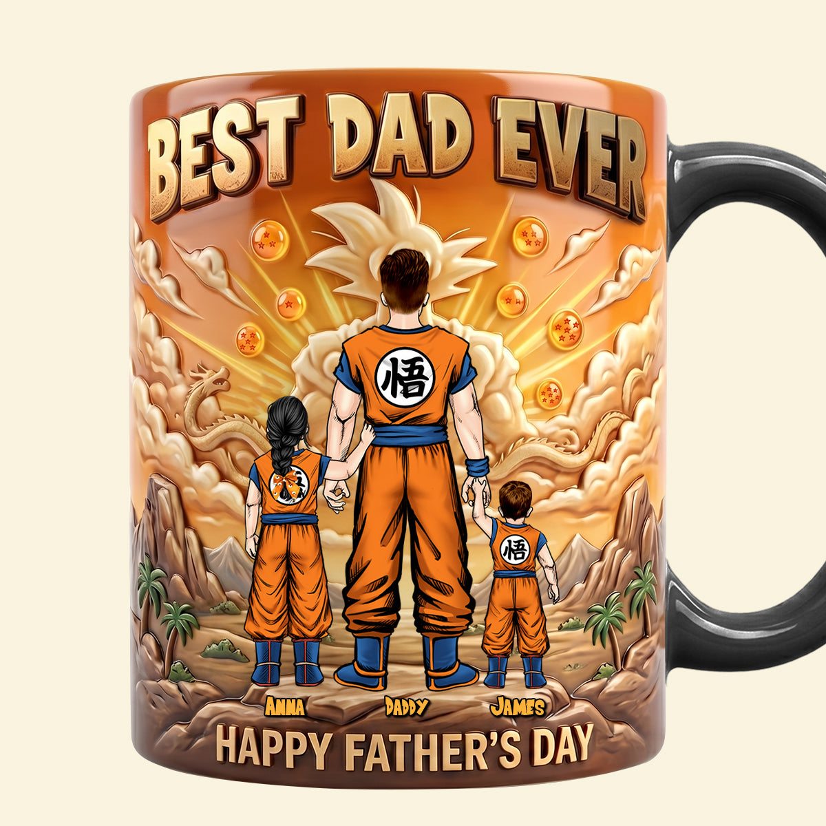 Best Dad Ever Magic Mug - Personalized Gift for Dad & Grandpa Coffee Mug PopCulturePrints