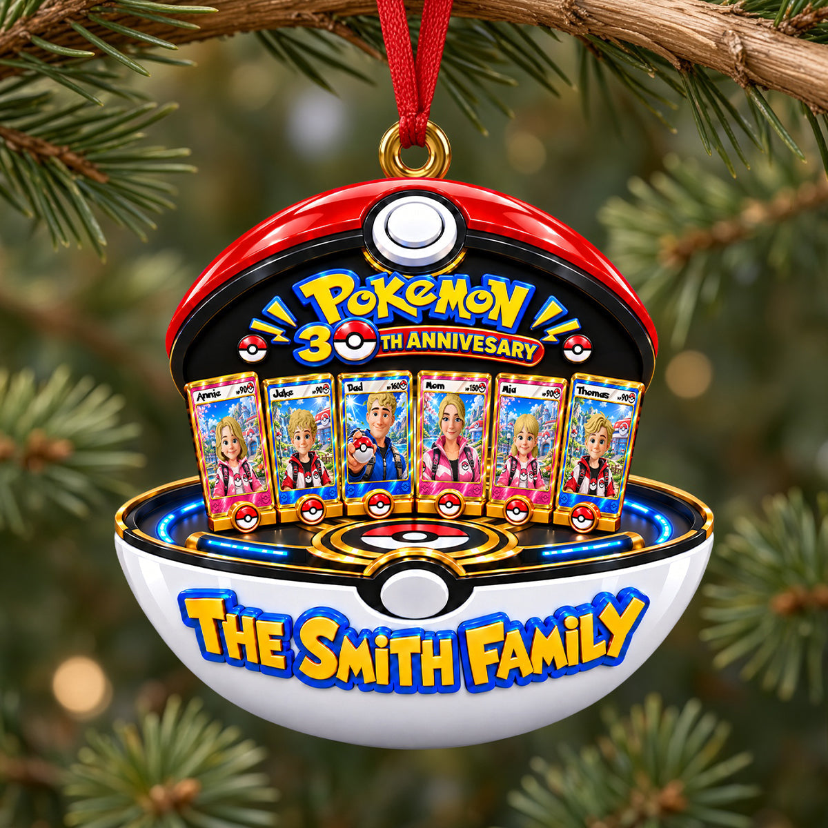 Celebrate Family Adventures - Personalized Acrylic Ornament - Unique Christmas Gift for Families Ornament PopCulturePrints