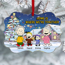 Load image into Gallery viewer, Personalized Cartoon Family Holding Hands Christmas Ornament - Custom Names
