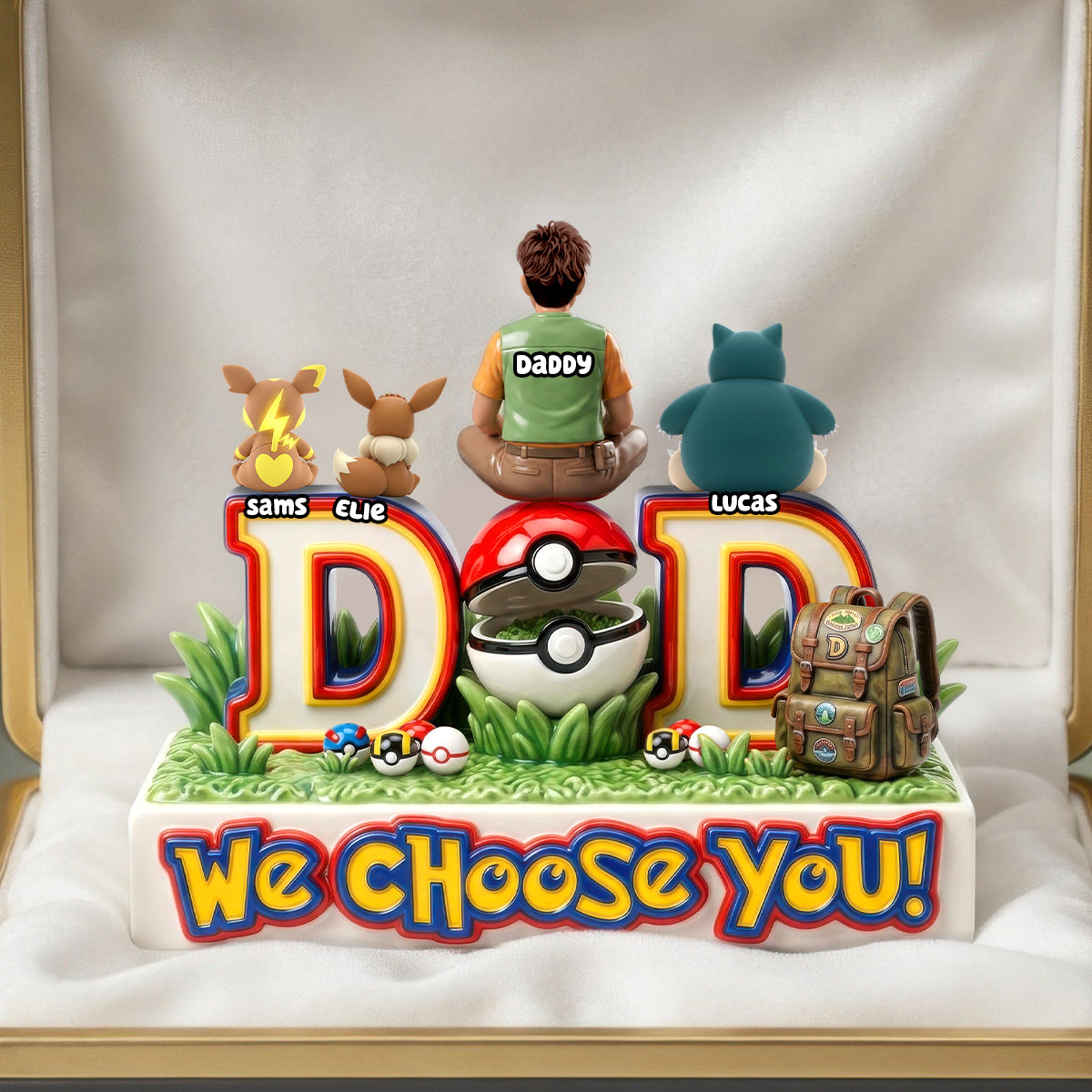 "We Choose You!" Adventure Dad & Kids Acrylic Plaque - Personalized Gift for Dad, Grandpa, & Kids Shaped Plaques PopCulturePrints