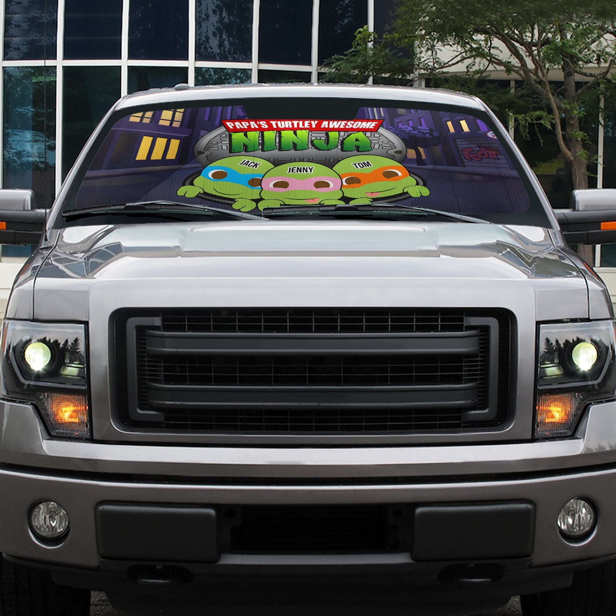 Custom Ninja Turtle Dad Windshield Sunshade Doormat PopCulturePrints