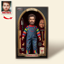 Load image into Gallery viewer, Face Your Fears with Custom Horror Character Plaque - A Unique Gift for Horror Lovers Shaped Plaques PopCulturePrints
