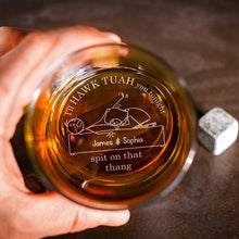 Load image into Gallery viewer, Personalized Whiskey Glass for Couples - Naughty Bedtime Design Whiskey Glass PopCulturePrints
