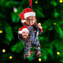 Load image into Gallery viewer, Personalized Horror Movie Fans Christmas Ornaments - Funny Custom Photo Gifts
