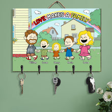 Load image into Gallery viewer, Personalized Family Key Hanger - Custom Cartoon Design with Names
