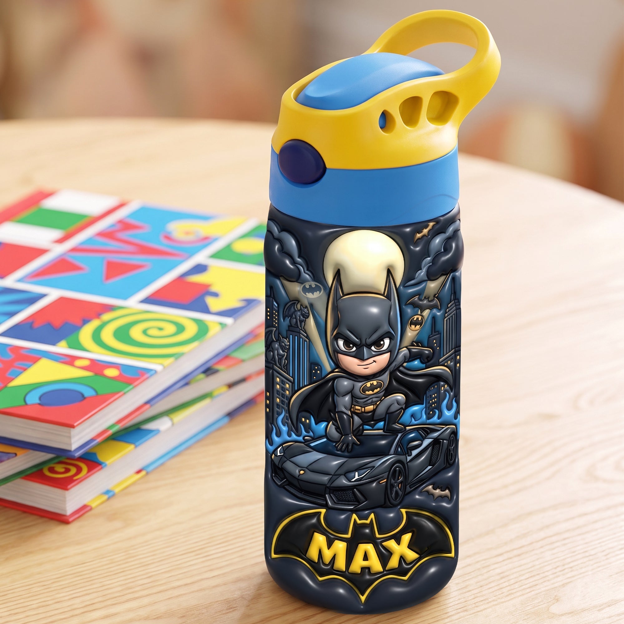Be Your Own Hero - Personalized Batman Tumbler - Perfect Back to School Gift for Kids