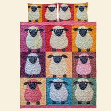 Load image into Gallery viewer, Custom Sheep Lover&#39;s Quilt Bed Set - Cozy Animal Theme Bedding Blanket PopCulturePrints
