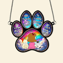 Load image into Gallery viewer, &quot;Forever in My Heart, No Longer By My Side&quot; - Personalized Dog Lover Suncatcher Ornament - Gift for Pet Owners and Animal Lovers Ornament PopCulturePrints
