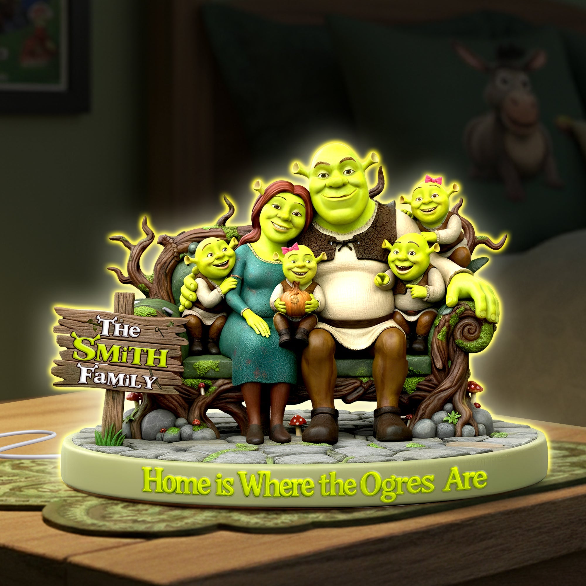 Home is Where the Ogres Are - Swamp Creature Family Light Box Light Box PopCulturePrints