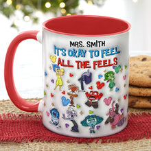 Load image into Gallery viewer, Personalized Inside Out Themed Mug - It&#39;s Okay to Feel All the Feels
