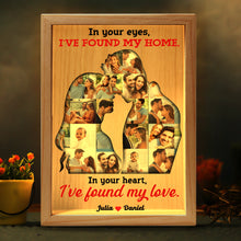 Load image into Gallery viewer, Personalized Light Box for Couples: 'In Your Eyes, I've Found My Home' PopCulturePrints
