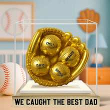 Load image into Gallery viewer, We Caught the Best Dad: Personalized Baseball Dad Acrylic Plaque - Unique Gift for Dads, Grandpas Shaped Plaques PopCulturePrints
