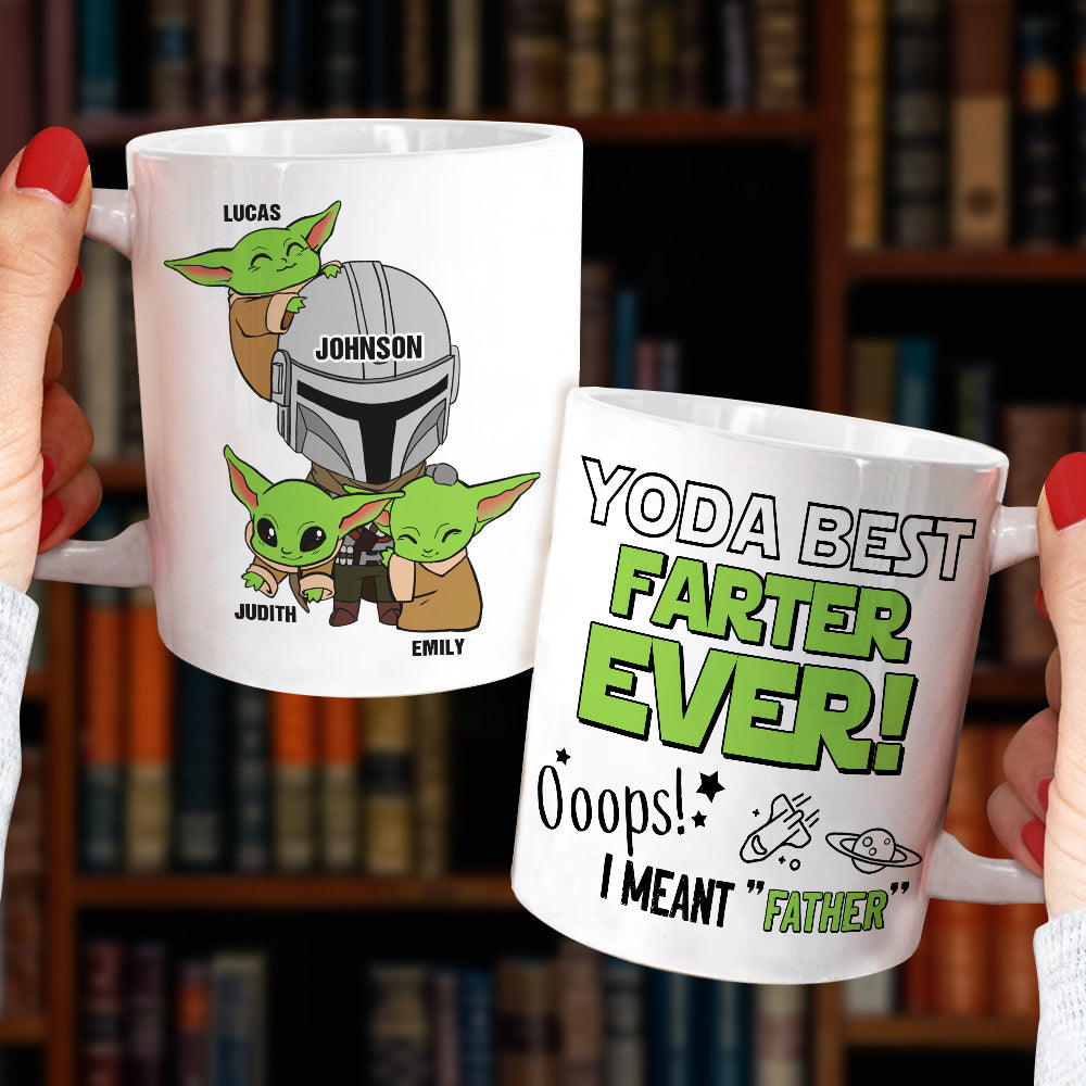 Personalized 'Yoda Best Farter Ever' Coffee Mug for Dad Coffee Mug PopCulturePrints