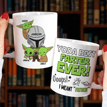 Load image into Gallery viewer, Personalized &#39;Yoda Best Farter Ever&#39; Coffee Mug for Dad Coffee Mug PopCulturePrints
