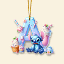 Load image into Gallery viewer, Personalized Alphabet Christmas Ornament with Cute Character Design Ornament PopCulturePrints
