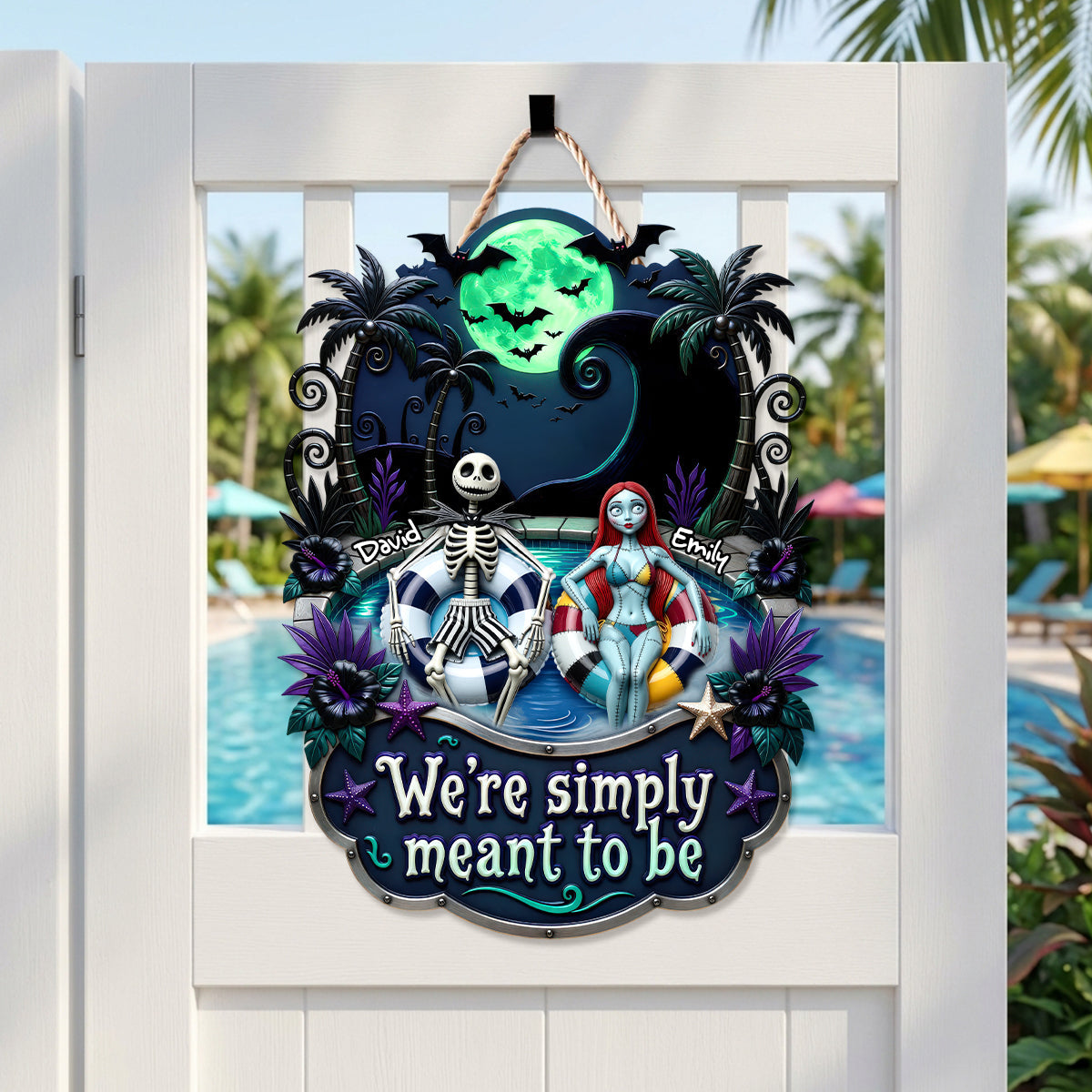 We're Simply Meant to Be - Cute Couple Metal Sign - Personalized Gift for Couples