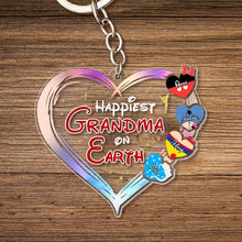 Load image into Gallery viewer, Happiest Mama on Earth Personalized Keychain - Mother’s Day Gift Keychains PopCulturePrints
