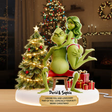 Load image into Gallery viewer, I Adore You – Mischievous Green Couples Light Box – Personalized Gift for Couples Light Box PopCulturePrints
