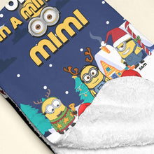 Load image into Gallery viewer, Personalized Minion-Themed Christmas Blanket for Grandma Blanket PopCulturePrints
