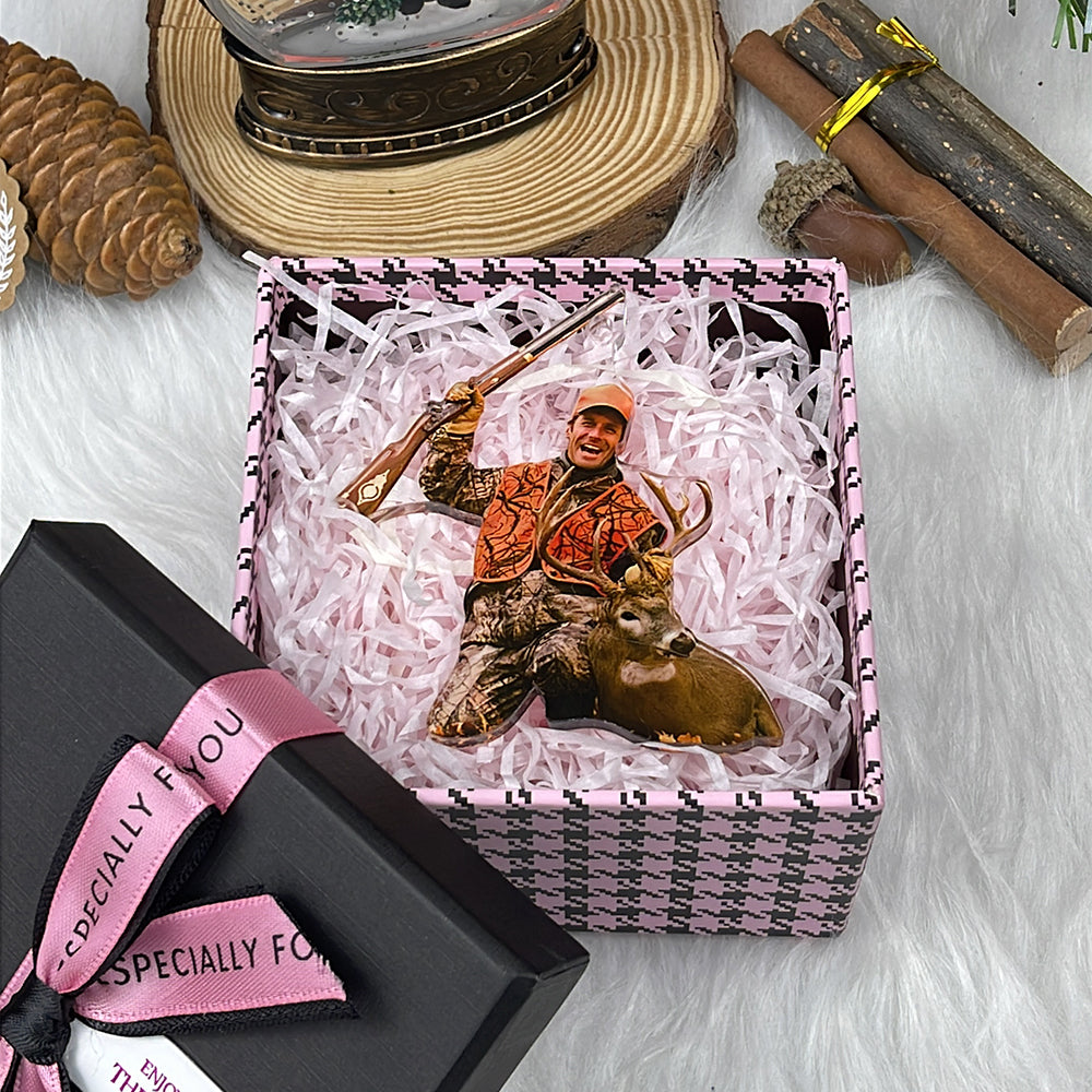Personalized Hunting Enthusiast Photo Ornament Ornament PopCulturePrints
