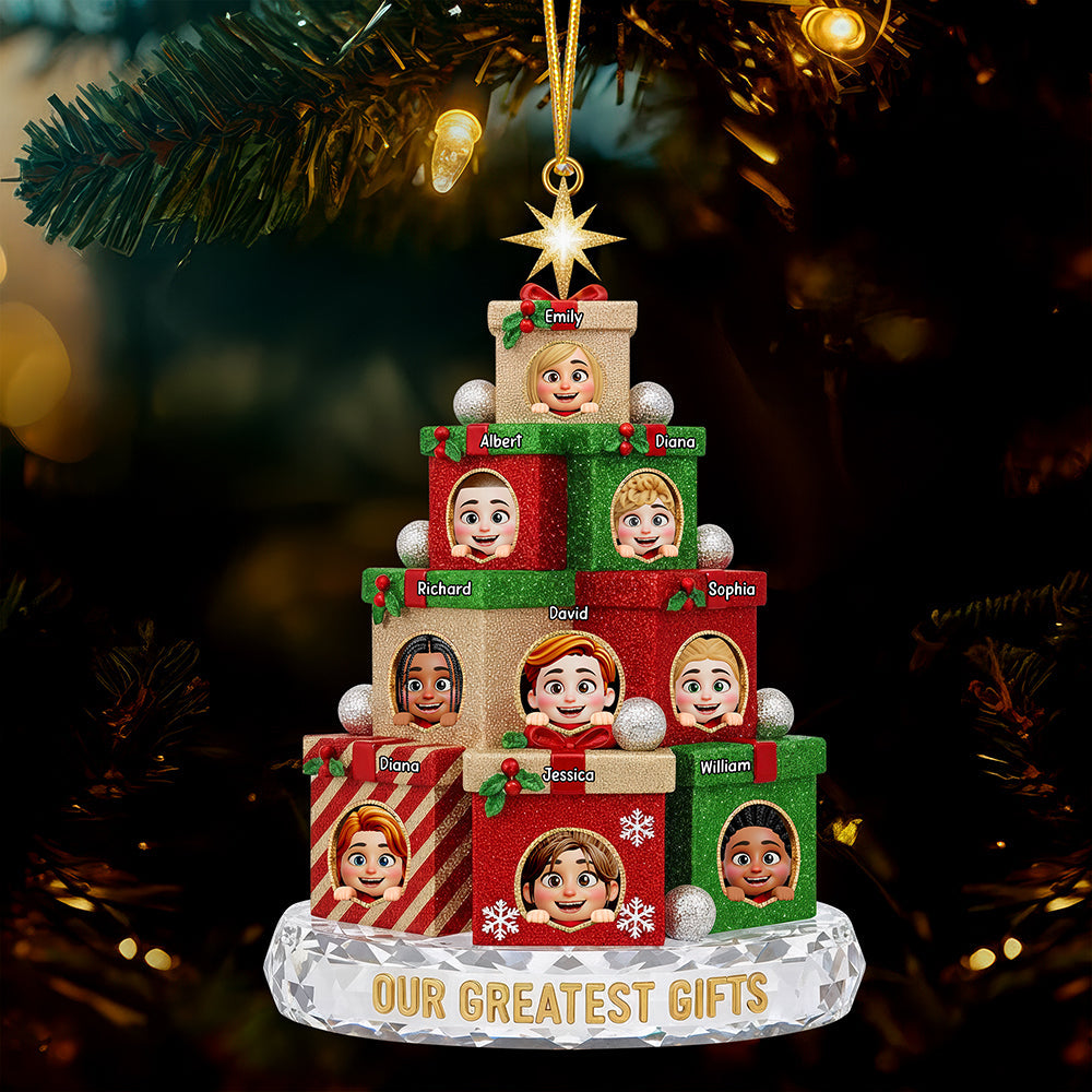 Our Greatest Gifts Christmas Ornament – Personalized Gift for Grandparents, Parents, Kids, and Family Ornament PopCulturePrints