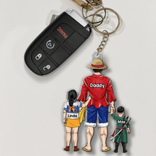 Load image into Gallery viewer, “Every Dad is a Pirate at Heart” - Pirate Dad Keychain, Personalized Gift for Father&#39;s Day, Perfect Gift for Dad, Grandpa &amp; Kids Keychains PopCulturePrints
