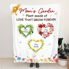 Load image into Gallery viewer, &quot;Plant seeds of LOVE THAT GROW FOREVER&quot; - Personalized Blanket for Mom &amp; Grandma Blanket PopCulturePrints
