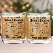 Load image into Gallery viewer, The Love Between Mother &amp; Daughter - Personalized Glass Mug - Perfect Gift for Mom, Grandma &amp; Daughters Glass Mug PopCulturePrints
