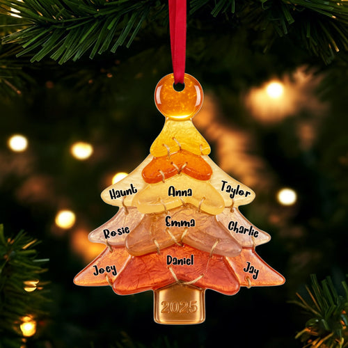 Celebrate Family Togetherness with Our Personalized Glass Family Tree Ornament - Unique Custom Gift for Families and Friends Ornament PopCulturePrints