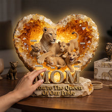 Load image into Gallery viewer, You're The Queen Of Our Pride - Personalized Acrylic Light Box Gift for Mom, Grandma, and Loved Ones Light Box PopCulturePrints
