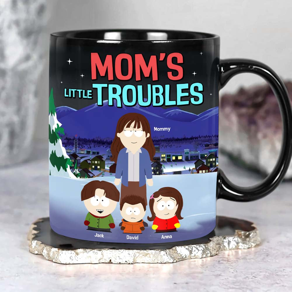 Mom's Little Troubles – Personalized Coffee Mug for Mom, Gift for Grandma, and Special Occasions Coffee Mug PopCulturePrints