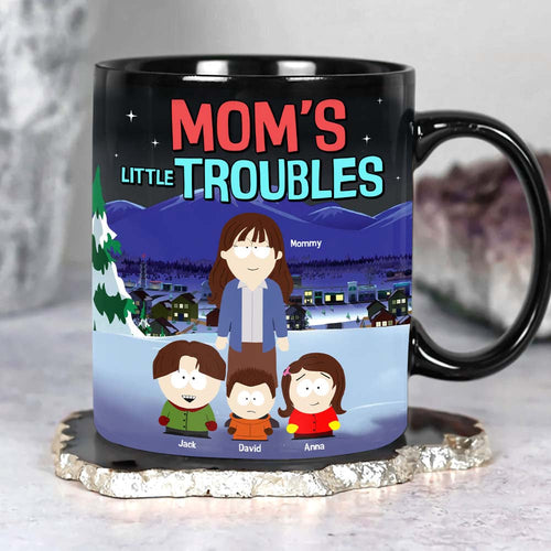Mom's Little Troubles – Personalized Coffee Mug for Mom, Gift for Grandma, and Special Occasions Coffee Mug PopCulturePrints