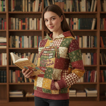 Load image into Gallery viewer, "I Have No Shelf Control" Comfy Reading Vibes Hoodie - Personalized Gifts for Book Lovers AOP Products PopCulturePrints
