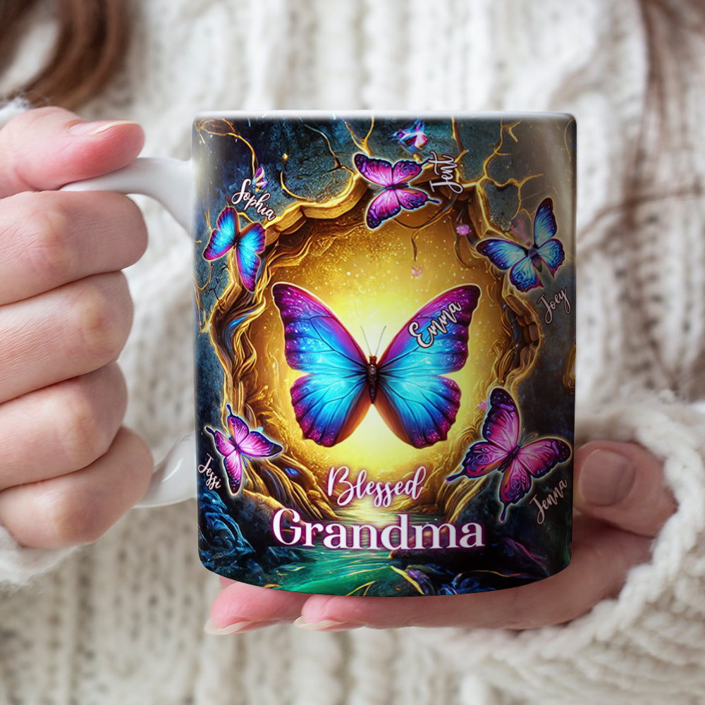 Blessed Grandma Coffee Mug - Personalized Gift for Grandma Coffee Mug PopCulturePrints