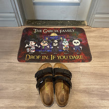 Load image into Gallery viewer, Spooky Family Personalized Doormat - Horror Fan Gift Doormat PopCulturePrints
