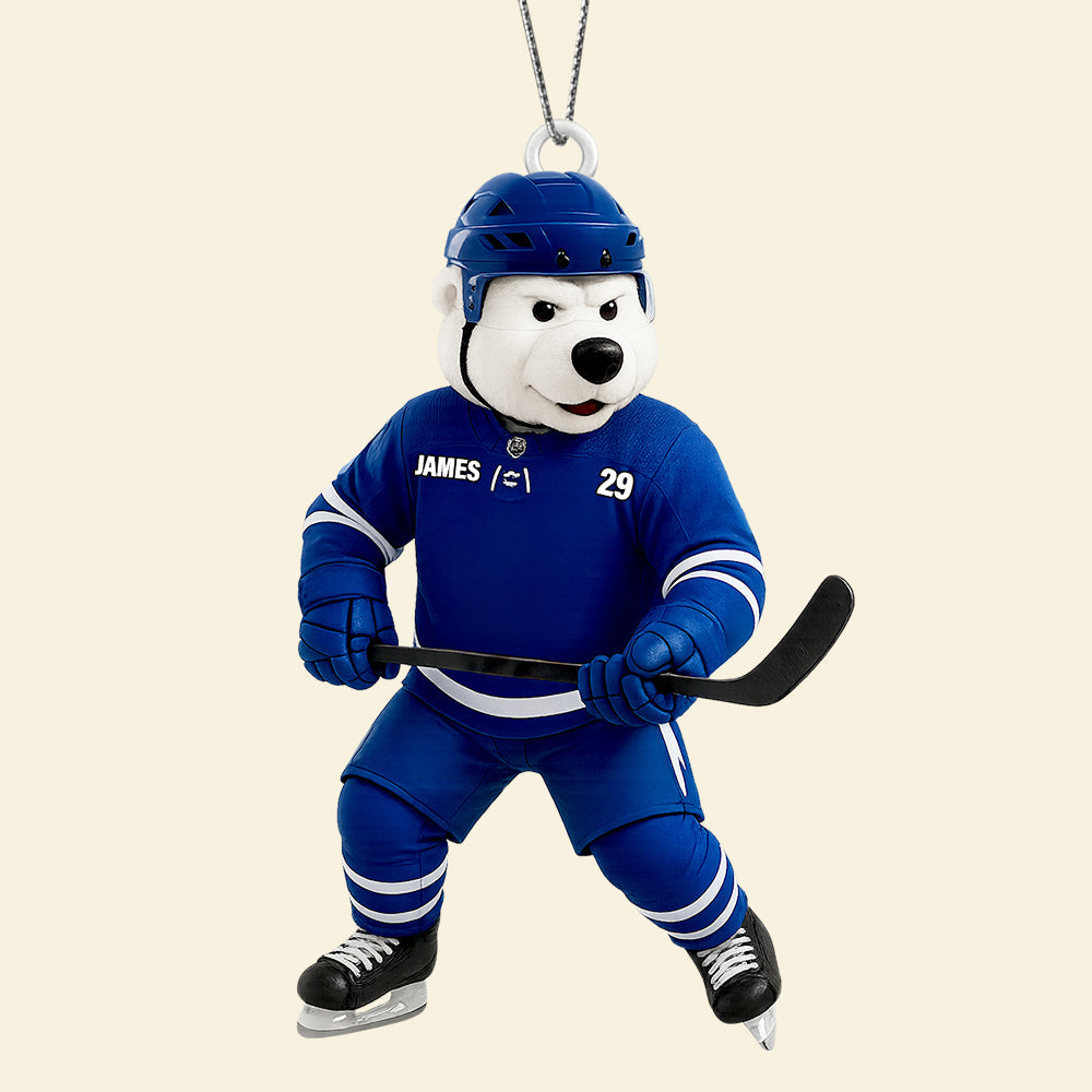 Bring Joy to Hockey Lovers - Ice Rink Spirit Christmas Ornament Personalized Gift for Players & Fans Ornament PopCulturePrints
