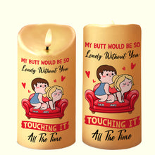 Load image into Gallery viewer, Personalized Funny LED Candle for Couples - Touching All The Time Led Candle PopCulturePrints
