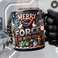 Load image into Gallery viewer, Merry Force, Be with You - Personalized Christmas Magic Mug Coffee Mug PopCulturePrints
