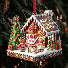 Load image into Gallery viewer, Personalized Family Gingerbread House Acrylic Ornament Ornament PopCulturePrints
