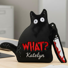 Load image into Gallery viewer, What? Custom Shaped Pillow - A Perfect Funny Gift for Coworkers Pillow PopCulturePrints
