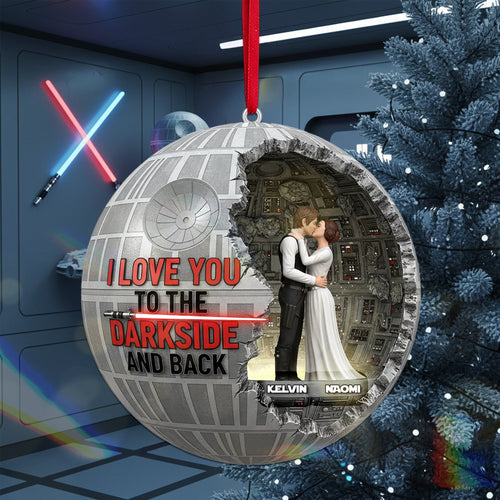 I Love You to the Darkside and Back - Personalized Christmas Acrylic Ornament for Couples Ornament PopCulturePrints